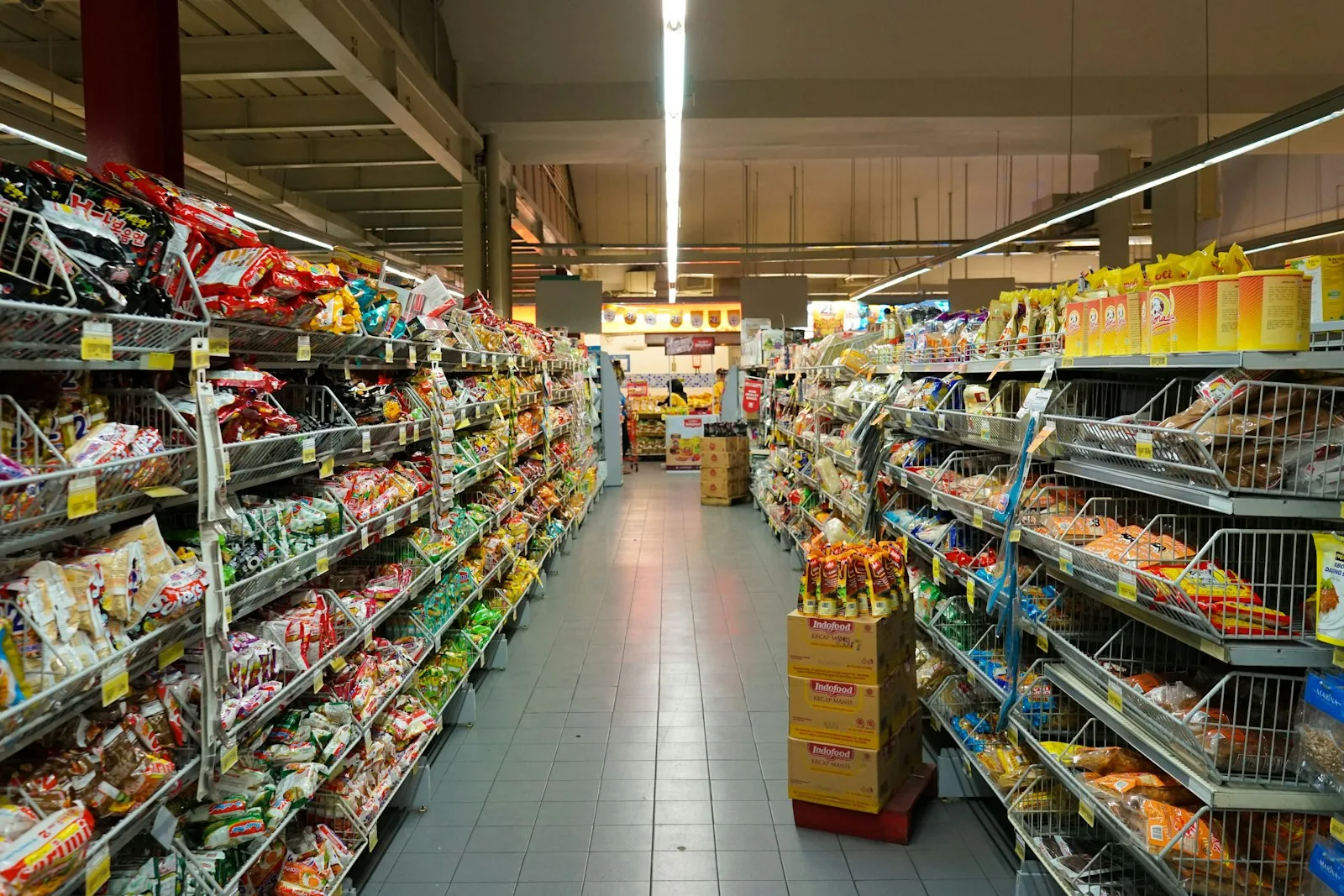 Modern grocery store checkout system