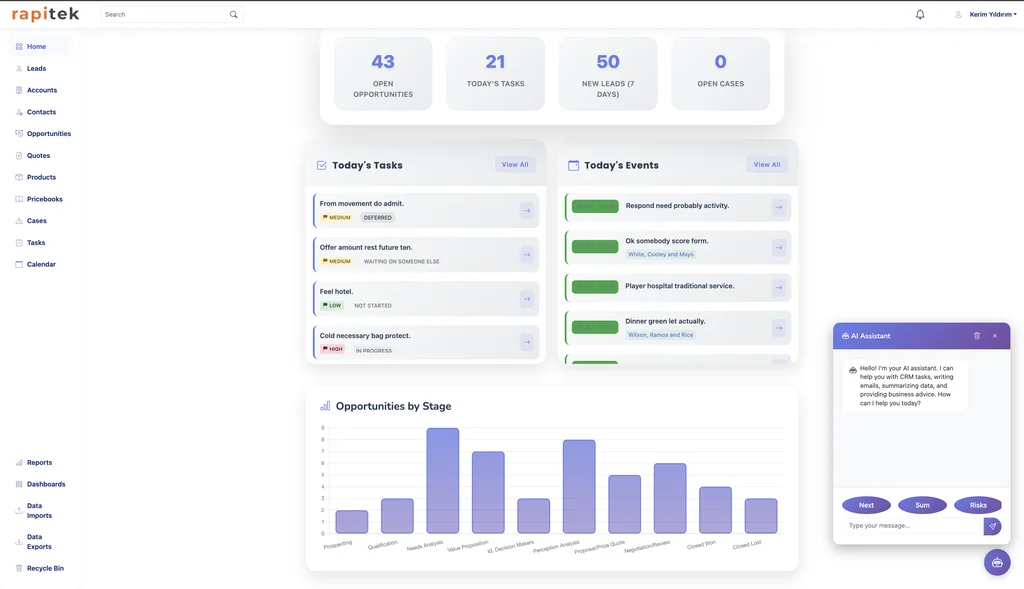 Rapitek CRM AI Assistant